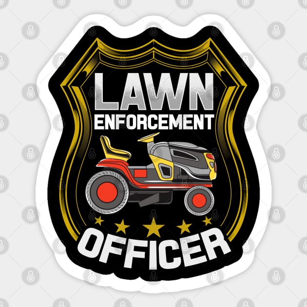 Lawn Enforcement Officer Sticker by TeddyTees